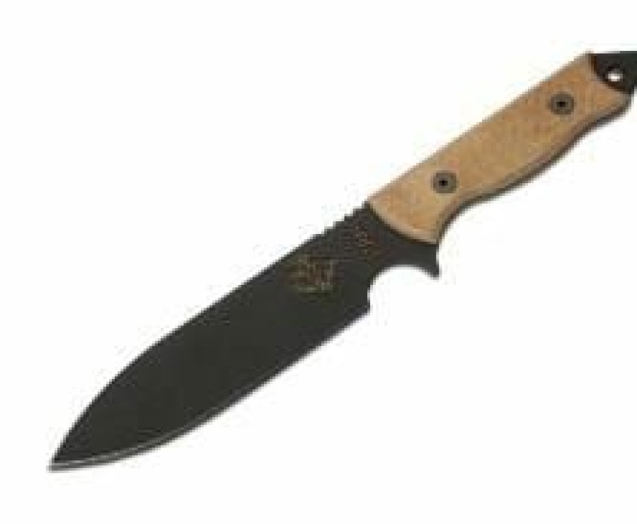 Blade * | Cut-Price Ontario Knife Company (Okc) Ontario Knife Company Ranger Assault Knife, Tan Micarta, Black Plain Blade