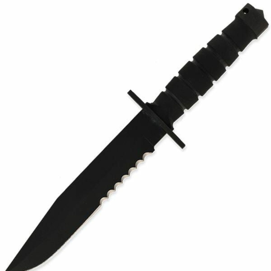 Blade * | Special Offer Ontario Knife Company (Okc) Chimera, Kraton Handle, Black Blade, Comboedge, W/Sheath