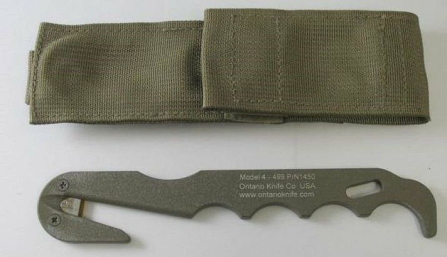 Okc Knives * | Cut-Price Ontario Knife Company (Okc) Model 4 Cb Strap Cutter With Sheath