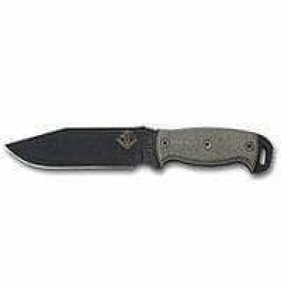 Okc Knives * | Special Offer Ontario Knife Company (Okc) Ontario Knife Company Rd 6 Black Micarta Handle Black Plain