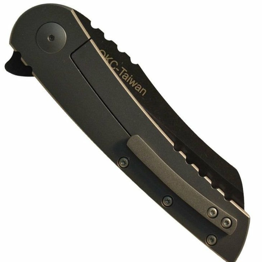 Blade * | Special Price Ontario Knife Company (Okc) Ontario Carter Prime, 3.37 D2 Steel Flipper Blade, Titanium Handle 8875