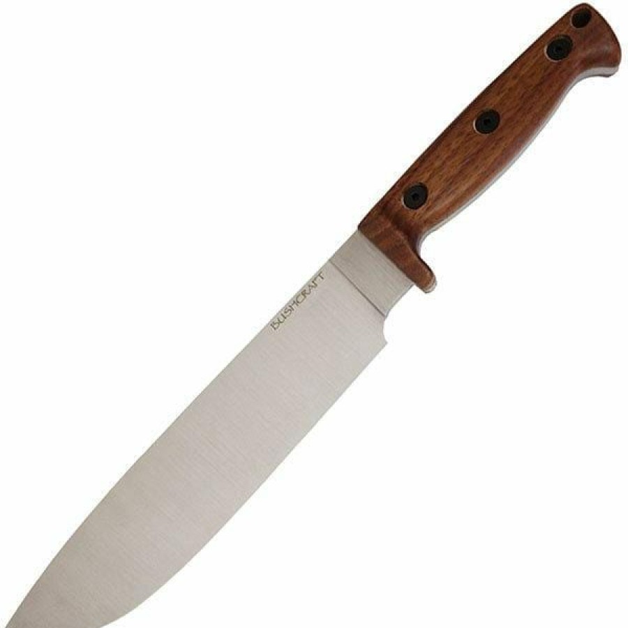 Okc Knives * | Special Offer Ontario Knife Company (Okc) Bushcraft Woodsman, American Walnut Handle, Brushed Plain