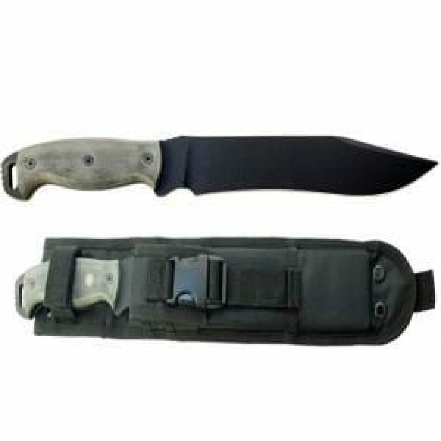 Blade * | Special Price Ontario Knife Company (Okc) Ontario Knife Company Ns7 Black Micarta Fixed Blade Knife