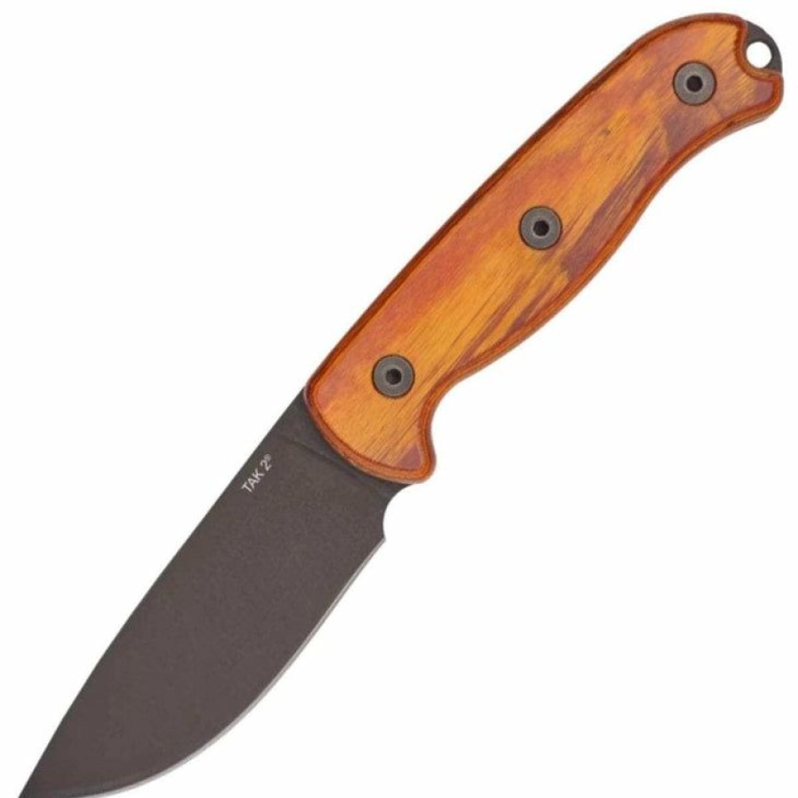 Blade * | Super Specials Ontario Knife Company (Okc) Ontario Tak 2, 4.2 1075 Carbon Blade, Honey Gold Hardwood Handle 8664