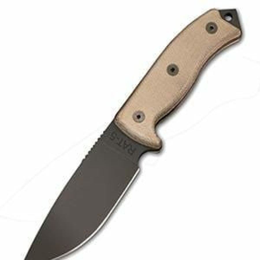 Blade * | Super Specials Ontario Knife Company (Okc) Ontario Knife Company Rat-5 1095 Carbon Steel Fixed Blade Knife With Cordur