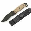 Blade * | Special Price Ontario Knife Company (Okc) Ontario Knife Company Night Stalker 4 Tan Micarta Handle Black Plain Blade