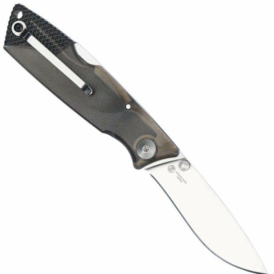 Blade * | Cut-Price Ontario Knife Company (Okc) Ontario Wraith Ice Series Smoke, 2.6 Aus8 Blade, Plastic Handle 8798Smk