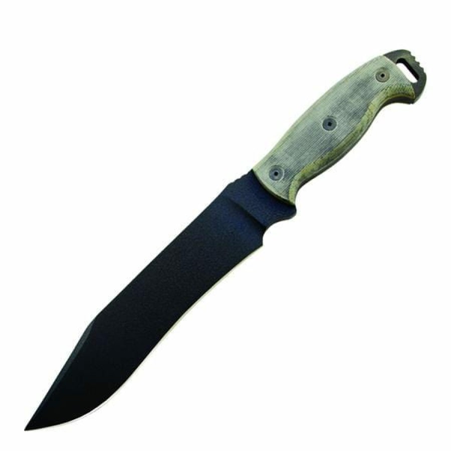 Okc Knives * | Cut-Price Ontario Knife Company (Okc) Ontario Knife Company Ns6 Black Micarta Night Stalker Knife