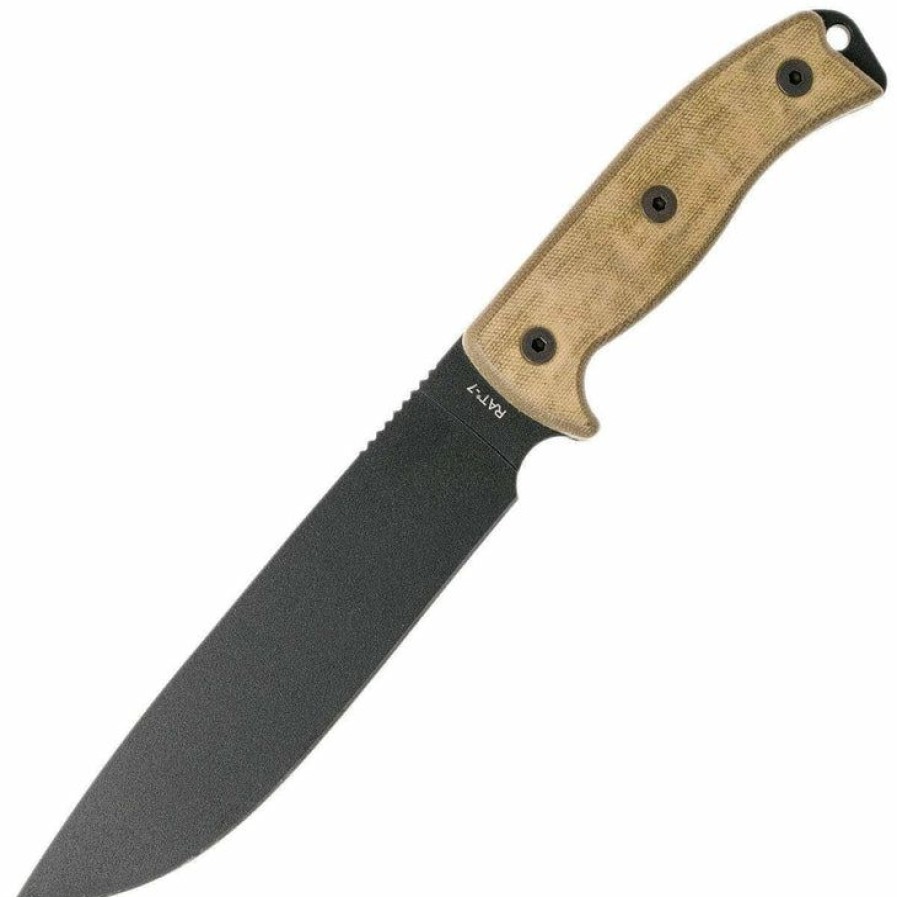 Blade * | Special Offer Ontario Knife Company (Okc) Ontario Rat-7, 7 1075 Steel Blade, Tan Micarta Handle, Nylon Sheath 8668