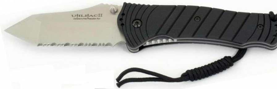 Blade * | Special Price Ontario Knife Company (Okc) Ontario Knife Company Jpt-4S Satin Tanto Blade Pocket Knife With Black Zyte