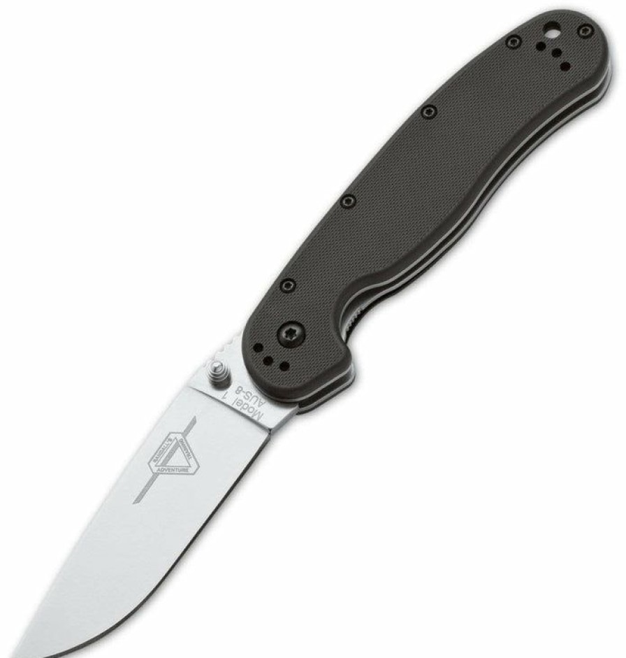 Blade * | Special Offer Ontario Knife Company (Okc) Ontario Rat Model 1, 3.6 Satin Plain Blade, Black Nylon Handle 8848