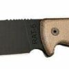 Blade * | Cut-Price Ontario Knife Company (Okc) Ontario Rat-5 Fixed 5.0 In Black Blade Tan Micarta Hndl 8667